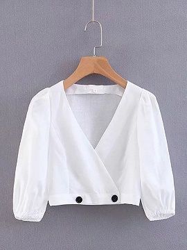 Short Sleeve White Top