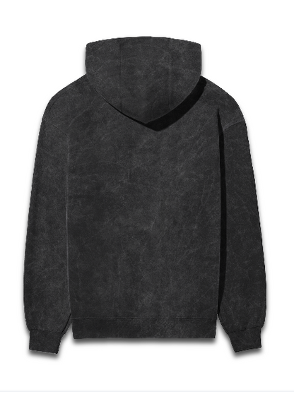 Acid Wash Black Hoodie