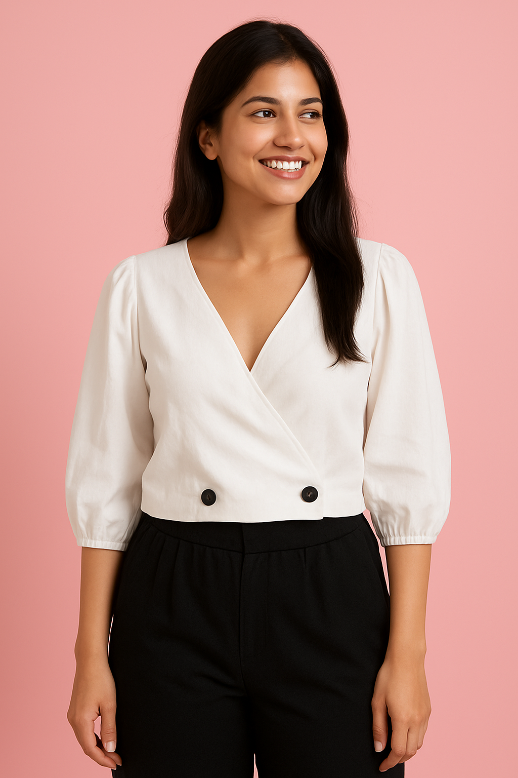 Short Sleeve White Top