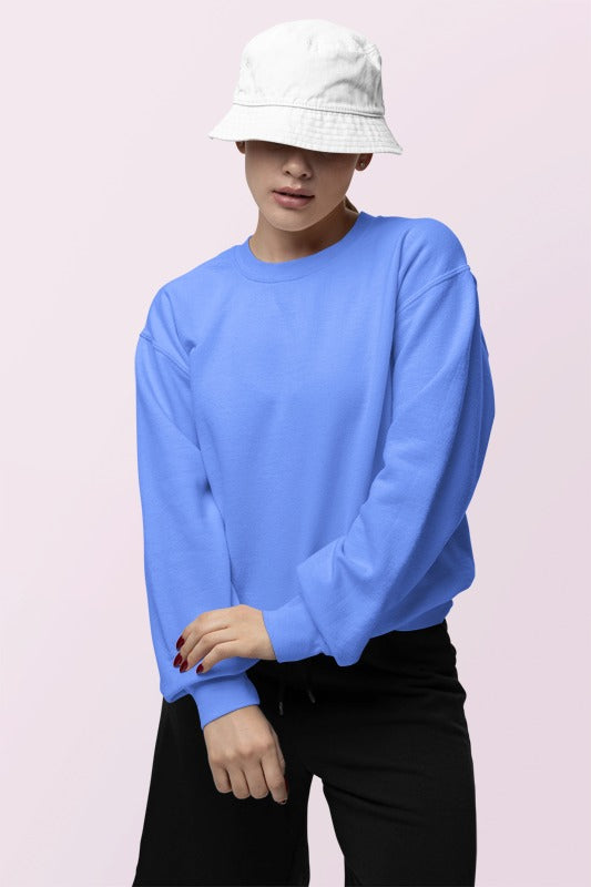 Sky Blue Cotton Sweatshirt