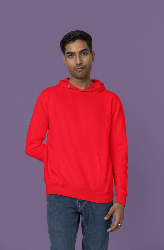 Red Pure Cotton Premium Hoodie