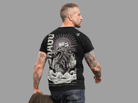 Black Dragon Print TShirt