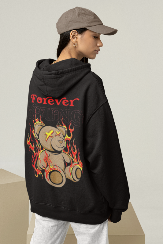 Forever Young Black Premium Hoodie