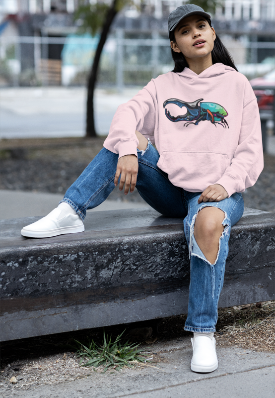 Beetle Baby Pink Premium Hoodie