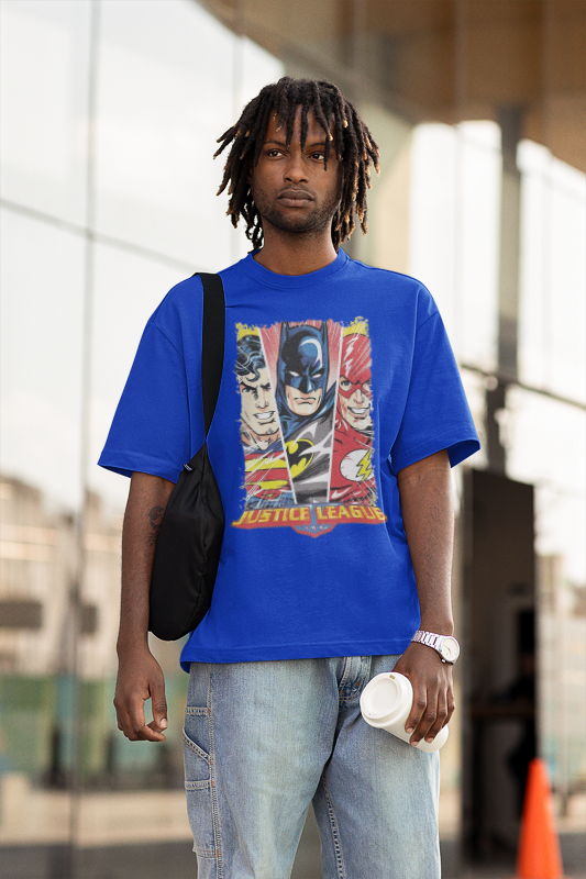 Justice League Royal Blue Premium Oversized