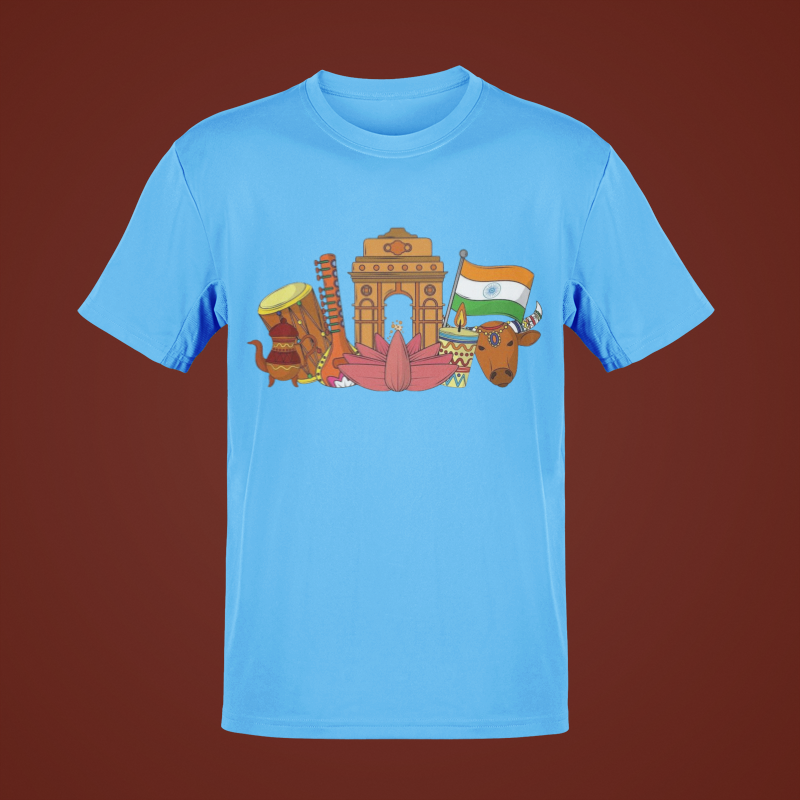 Indian Culture SkyBlue Premium TShirt