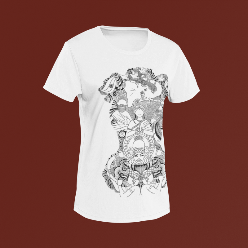 Indian Emblem White Premium TShirt