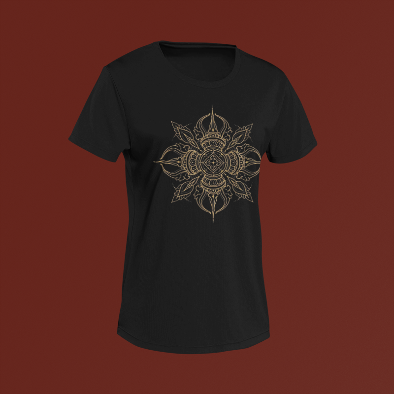 Black Printed Premium TShirt
