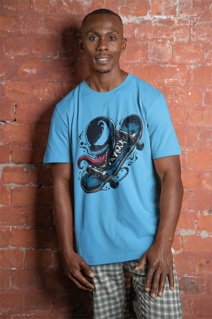 Venom Skate Sky Blue Premium Regular TShirt