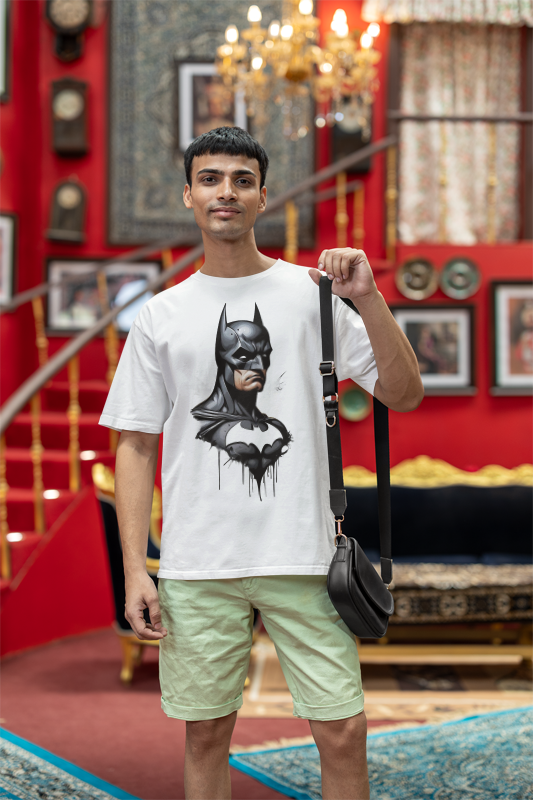 The Batman White Premium Oversized