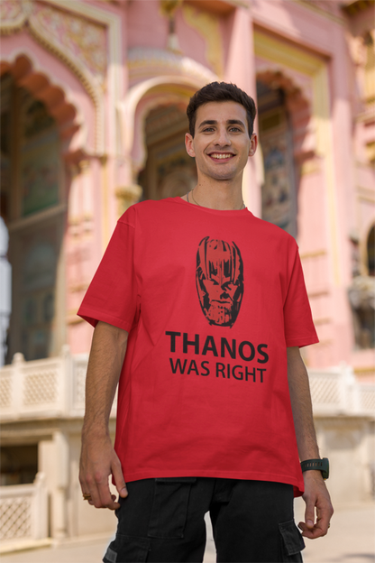 Thanos Was Right Red Premium Oversized