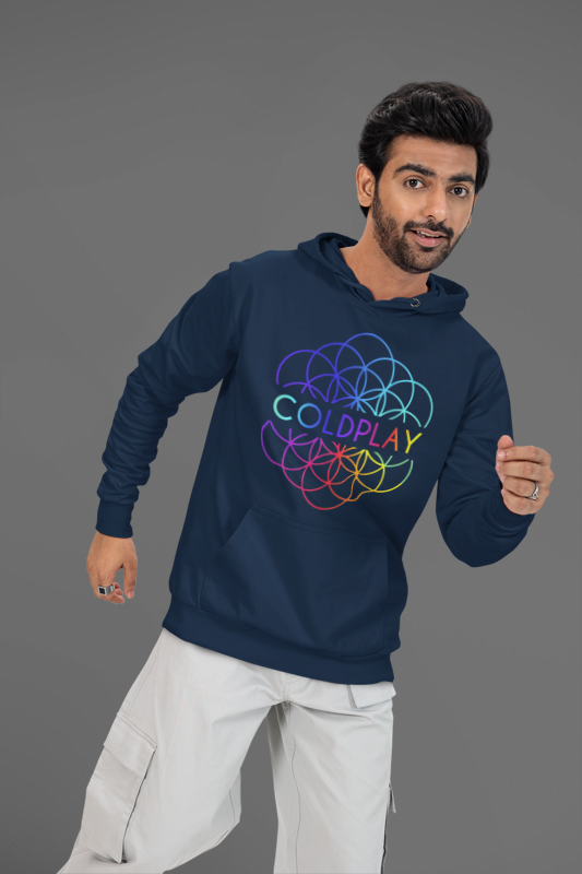 Coldplay Aura Navy Blue Hoodie