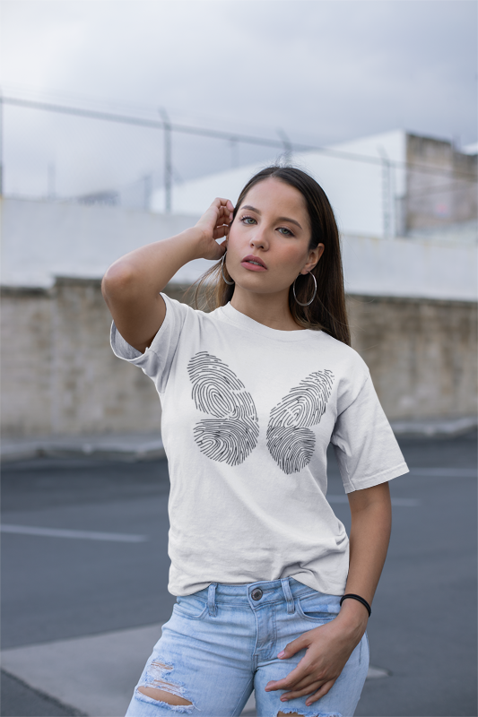 ButterFly - White Oversized TShirt