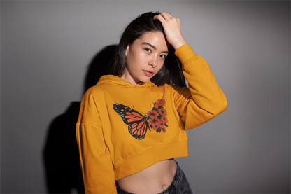 Relief Mustard Yellow Premium Cropped Hoodie