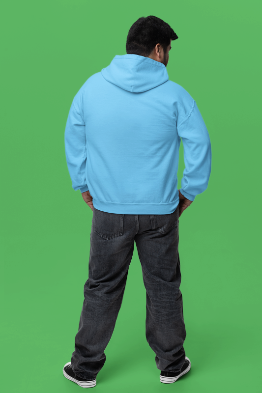 Sky Blue Cotton Premium Hoodie