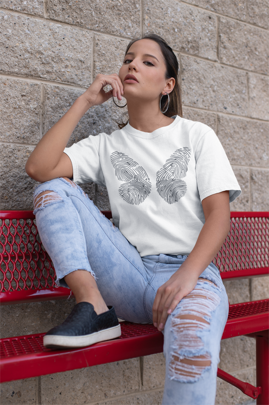 ButterFly - White Oversized TShirt