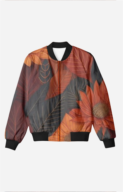 Sun Flower Bomber Jacket